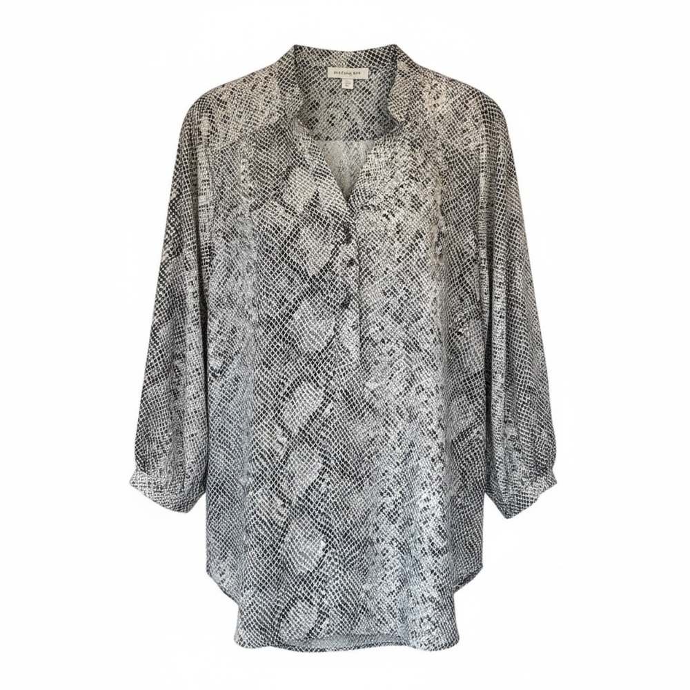 NWT Amour Vert‎ Amy-Serpentine 100% Silk Blouse